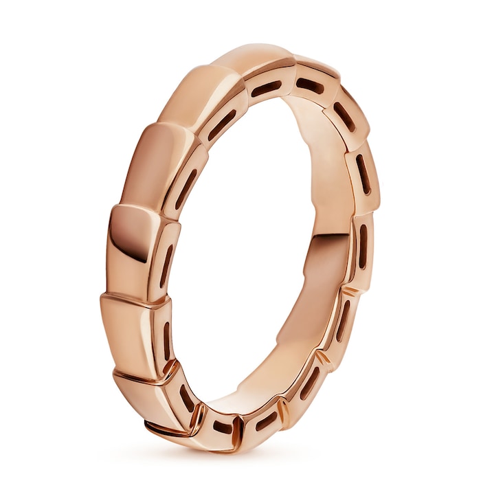 Bvlgari Jewelry 18k Rose Gold Serpenti Viper Ring - Size 7.25