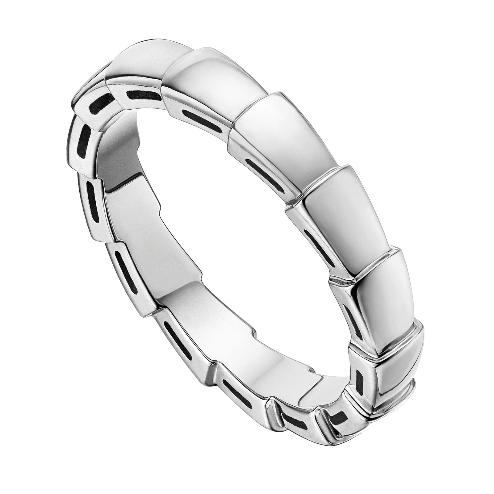 Bvlgari Jewelry 18k White Gold Serpenti Viper Ring - Size 7 Bvlgari Jewelry 18k White Gold Serpenti Viper Ring - Size 7