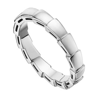 Bvlgari Jewelry 18k White Gold Serpenti Viper Ring - Size 7 Bvlgari Jewelry 18k White Gold Serpenti Viper Ring - Size 7