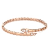 Bvlgari Jewelry 18k Rose Gold Serpenti Viper 0.47cttw Diamond Bracelet - Size Small