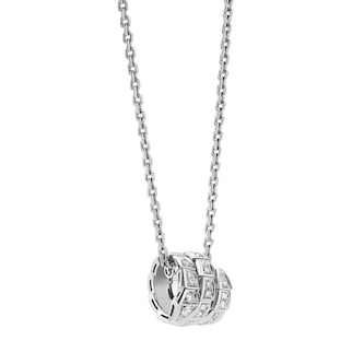 Bvlgari Jewelry 18k White Gold Serpenti Viper 2 Row 0.63cttw Full Pave Diamond Necklace - 16-17 Inch Bvlgari Jewelry 18k White Gold Serpenti Viper 2 Row 0.63cttw Full Pave Diamond Necklace - 16-17 Inch