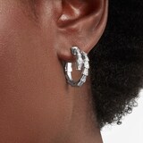 Bvlgari Jewelry 18k White Gold Serpenti Viper 0.75cttw Diamond Hoop Earrings