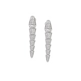 Bvlgari Jewelry 18k White Gold 2.08cttw Diamond Serpenti Viper Drop Earrings