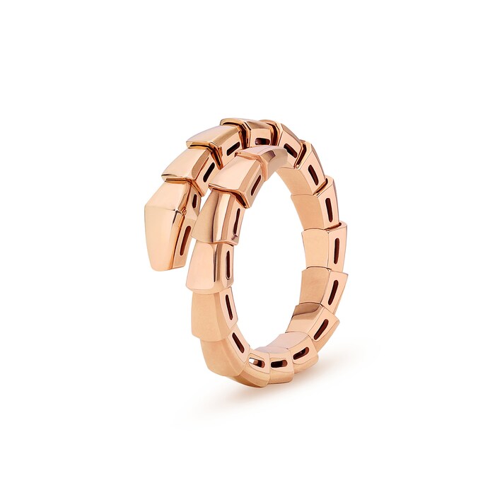 Bvlgari Jewelry 18k Rose Gold Serpeni Viper Ring Size Medium