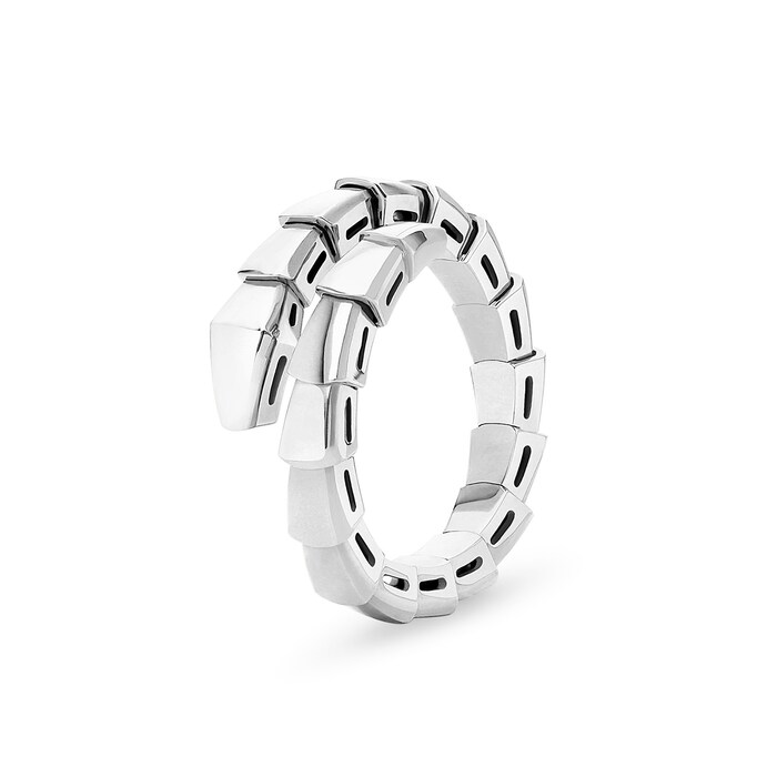 Bvlgari Jewelry 18k White Gold Serpeni Viper Ring Size XL