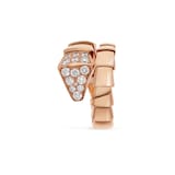 Bvlgari Jewelry 18k Rose Gold 0.53cttw Diamond Serpenti Viper Ring Size Small