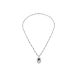 Bvlgari Jewelry 18k White Gold 4.59cttw Diamond and 1.48cttw Sapphire Serpenti Necklace