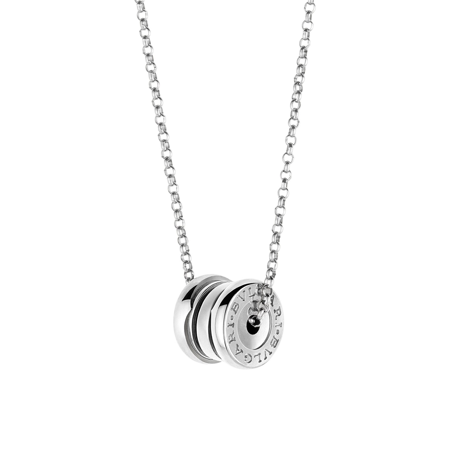 Bvlgari Jewelry 18k White Gold B.ZERO1 Mini Necklace 45cm