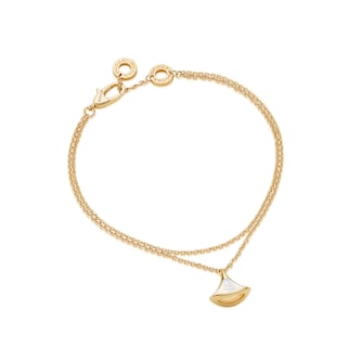Bvlgari Jewelry 18k Yellow Gold Divas Dream Mother of Pearl Bracelet Size M/L