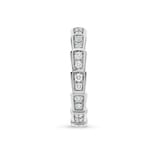 Bvlgari Jewelry 18k White Gold 0.48cttw Pave Diamond Serpenti Viper Ring Size 6.5