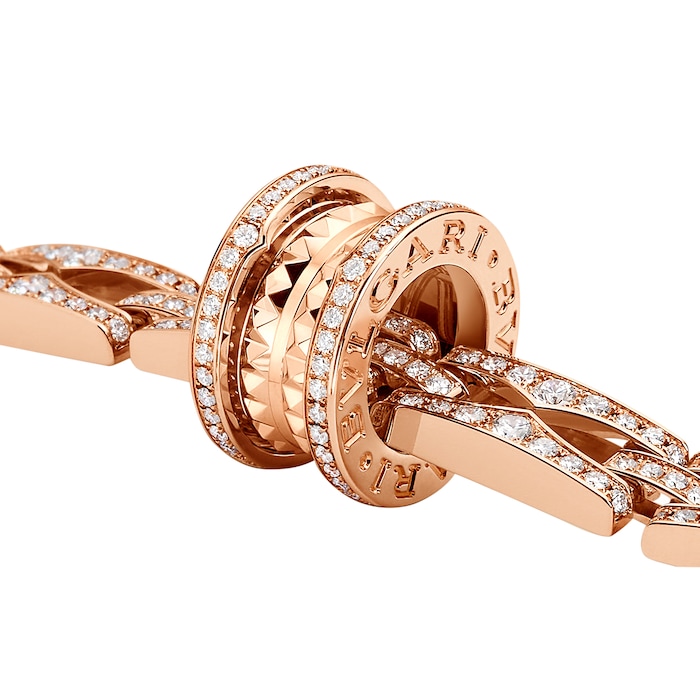 Bvlgari Jewelry 18k Rose Gold 7.19cttw Diamond B.ZERO1 Necklace