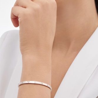 Bvlgari Jewelry 18k White Gold Bvlgari Bvlgari Bangle Size Medium