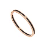 Bvlgari Jewelry 18K Rose Gold & Black Ceramic B.ZERO1 Bracelet - Size M/L