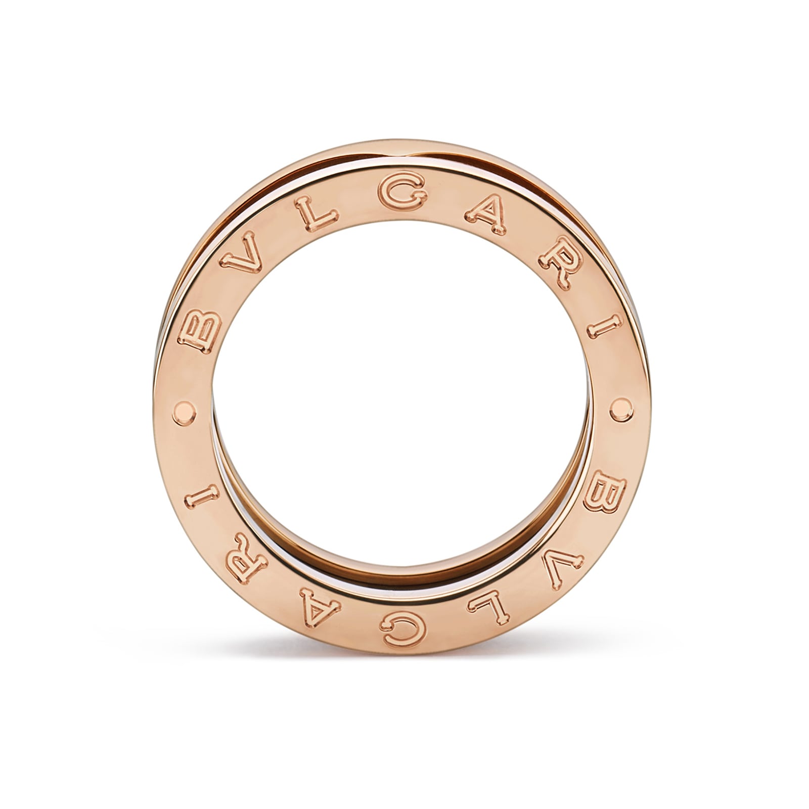 Bvlgari Jewelry 18K Rose Gold & Black Ceramic B.zero1 Ring - Size 9.75