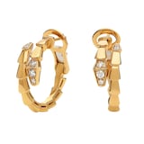 Bvlgari Jewelry 18K Yellow Gold Serpenti Viper Diamond Earrings