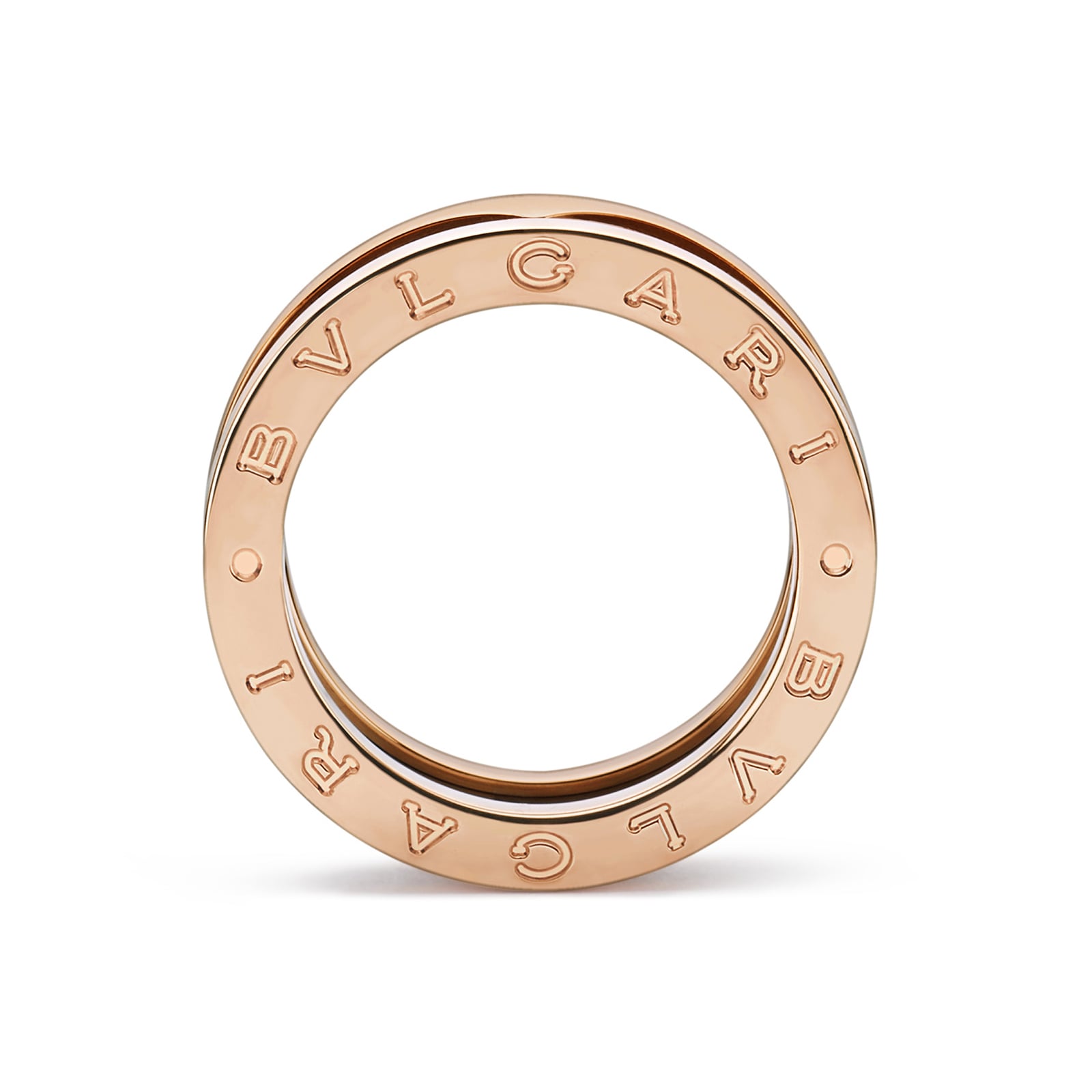 Bvlgari Jewelry 18K Rose Gold & Black Ceramic B.zero1 Ring - Size 10.5