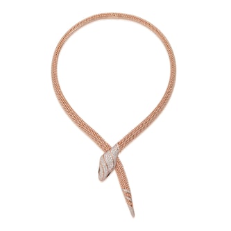 Bvlgari Jewelry 18K Rose Gold Serpenti Diamond & Black Onyx Snake Necklace Bvlgari Jewelry 18K Rose Gold Serpenti Diamond & Black Onyx Snake Necklace