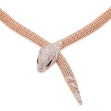 Bvlgari Jewelry 18K Rose Gold Serpenti Diamond & Black Onyx Snake Necklace