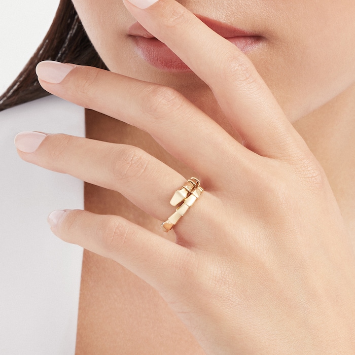 Bvlgari Jewelry 18K Yellow Gold Serpenti Viper Ring - Size M