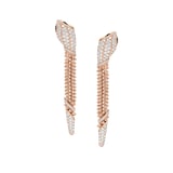 Bvlgari Jewelry 18K Rose Gold Serpenti Diamond & Black Onyx Snake Drop Earrings