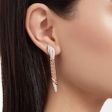 Bvlgari Jewelry 18K Rose Gold Serpenti Diamond & Black Onyx Snake Drop Earrings