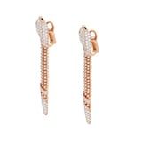 Bvlgari Jewelry 18K Rose Gold Serpenti Diamond & Black Onyx Snake Drop Earrings