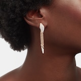 Bvlgari Jewelry 18K Rose Gold Serpenti Diamond & Black Onyx Snake Drop Earrings