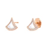 Bvlgari Jewelry 18K Rose Gold Divas Dream Diamond & Mother Of Pearl Stud Earrings
