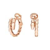 Bvlgari Jewelry 18K Rose Gold Serpenti Viper Hoop Earrings