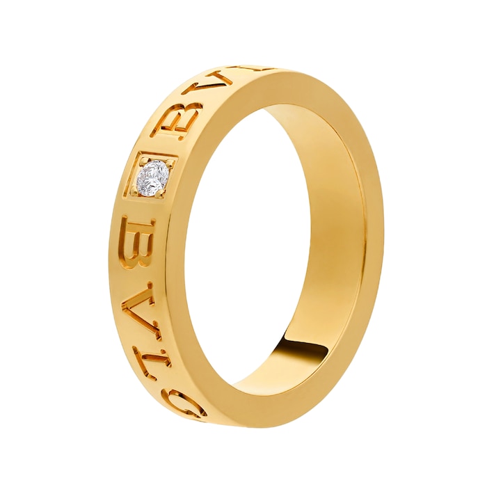 Bvlgari Jewelry 18K Yellow Gold B.zero1 Diamond Band Ring - Size 53