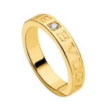 Bvlgari Jewelry 18K Yellow Gold B.zero1 Diamond Band Ring - Size 53