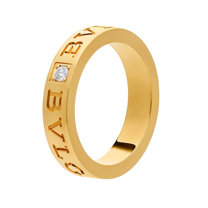 Bvlgari Jewelry 18K Yellow Gold B.zero1 Diamond Band Ring - Size 54