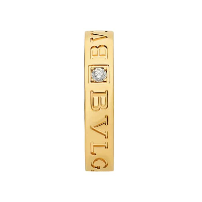 Bvlgari Jewelry 18K Yellow Gold B.zero1 Diamond Band Ring - Size 54