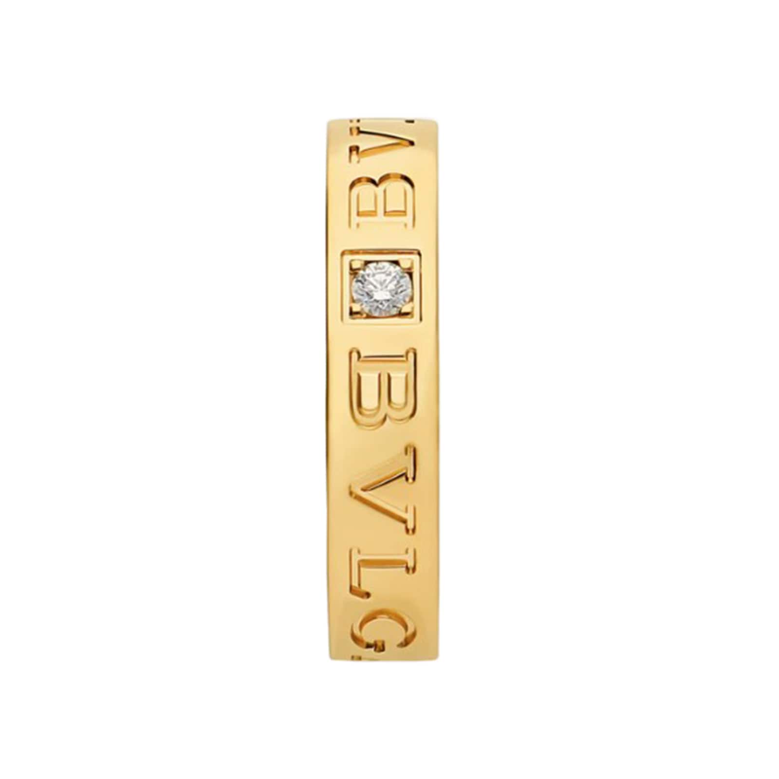 Bvlgari Jewelry 18K Yellow Gold B.zero1 Diamond Band Ring - Size 54