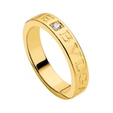 Bvlgari Jewelry 18K Yellow Gold B.zero1 Diamond Band Ring - Size 54