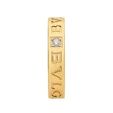 Bvlgari Jewelry 18K Yellow Gold B.zero1 Diamond Band Ring - Size 55