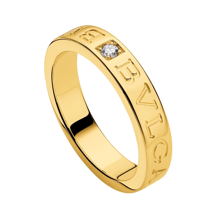 Bvlgari Jewelry 18K Yellow Gold B.zero1 Diamond Band Ring - Size 55