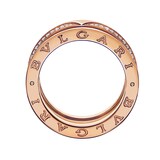 Bvlgari Jewelry 18K Rose Gold B.zero1 Diamond Band Ring - Size 53