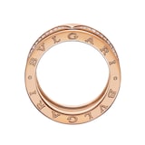 Bvlgari Jewelry 18K Rose Gold B.zero1 Diamond Band Ring - Size 55