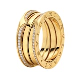 Bvlgari Jewelry 18K Yellow Gold B.zero1 Diamond Band Ring - Size 53