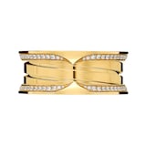 Bvlgari Jewelry 18K Yellow Gold B.zero1 Diamond Band Ring - Size 53