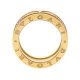 Bvlgari Jewelry 18K Yellow Gold B.zero1 Diamond Band Ring - Size 55