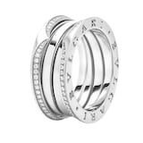 Bvlgari Jewelry 18K White Gold B.zero1 Diamond Band Ring - Size 54