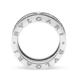 Bvlgari Jewelry 18K White Gold B.zero1 Diamond Band Ring - Size 55