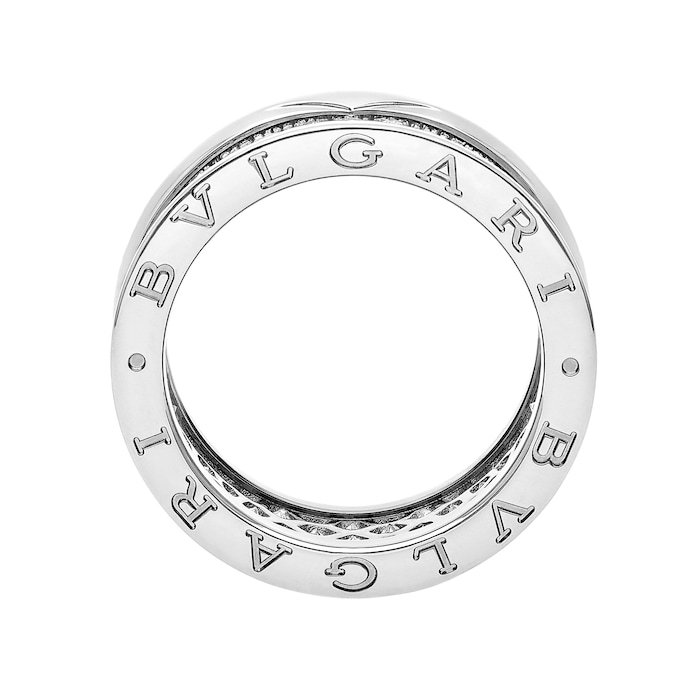 Bvlgari Jewelry 18K White Gold B.zero1 Diamond Band Ring - Size 53