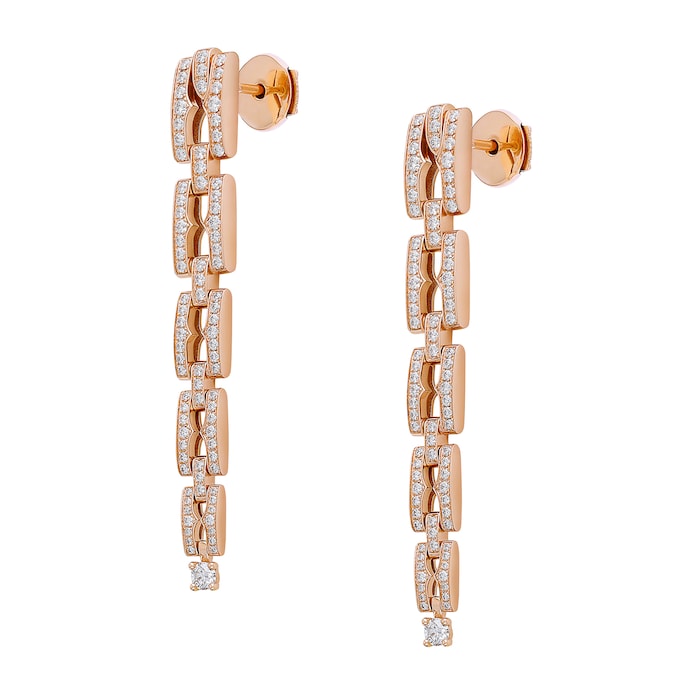 Bvlgari Jewelry 18K Rose Gold B.zero1 Diamond Earrings