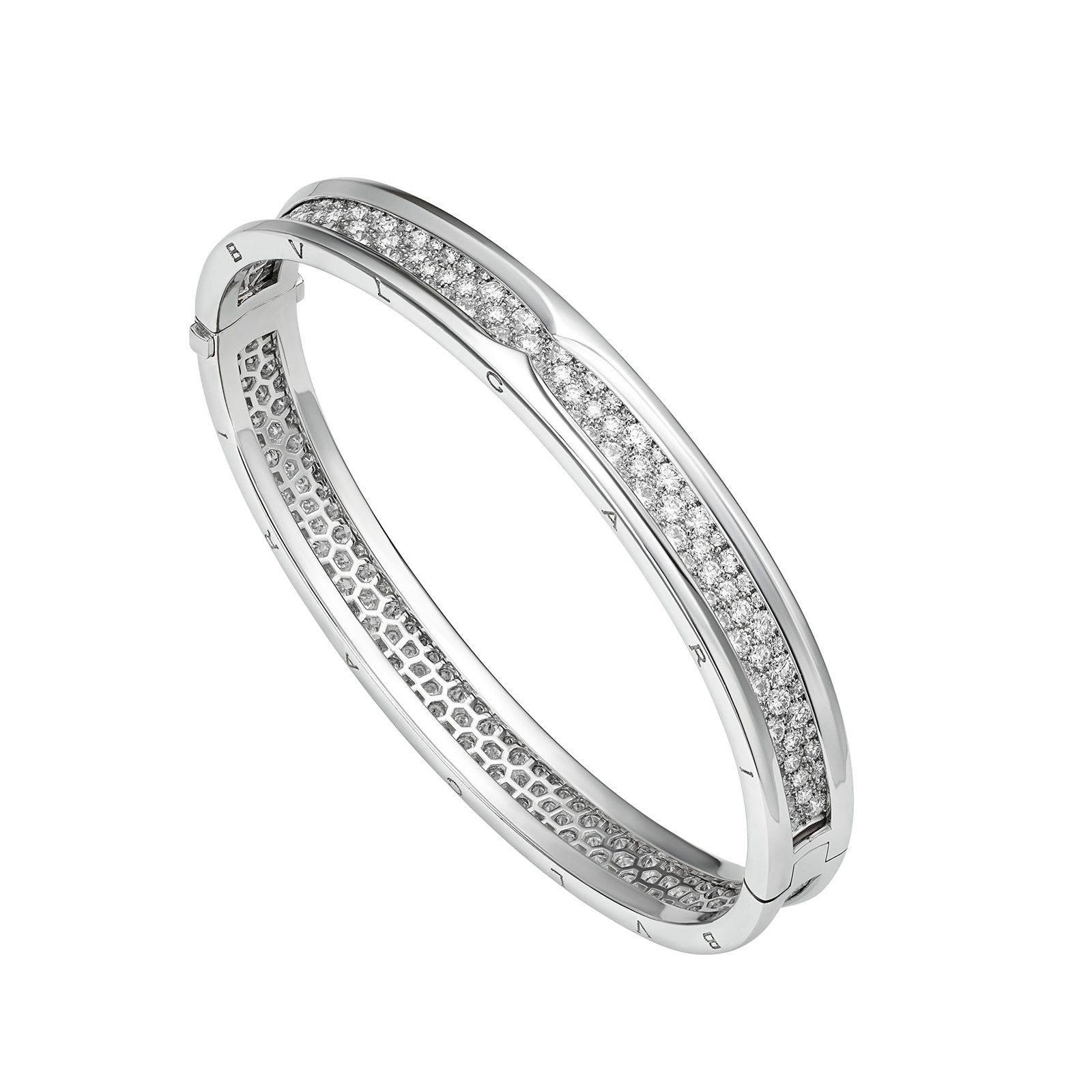 Bvlgari Jewelry 18K White Gold B.zero1 Diamond Bracelet - Medium Bvlgari Jewelry 18K White Gold B.zero1 Diamond Bracelet - Medium