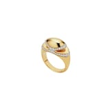 Bvlgari Jewelry 18K Yellow Gold Cabochon Diamond Ring - Size 53