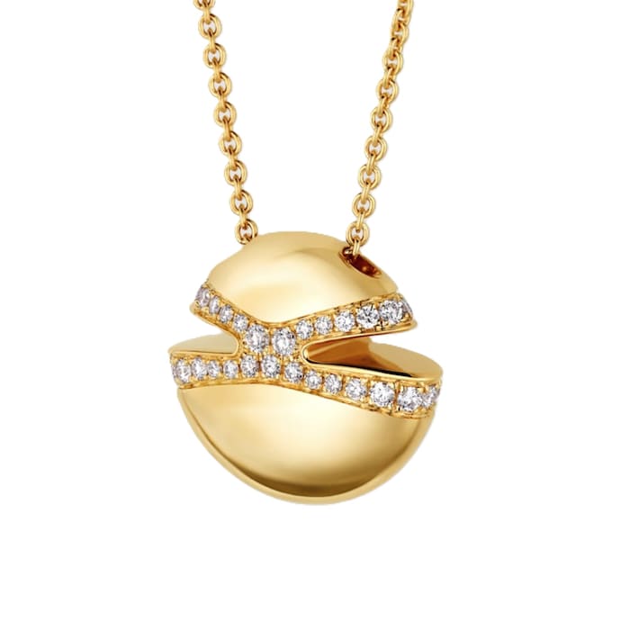 Bvlgari Jewelry 18K Yellow Gold Cabochon Diamond Necklace