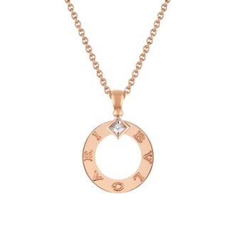 Bvlgari Jewelry 18K Rose Gold BVLGARI BVLGARI Diamond Necklace